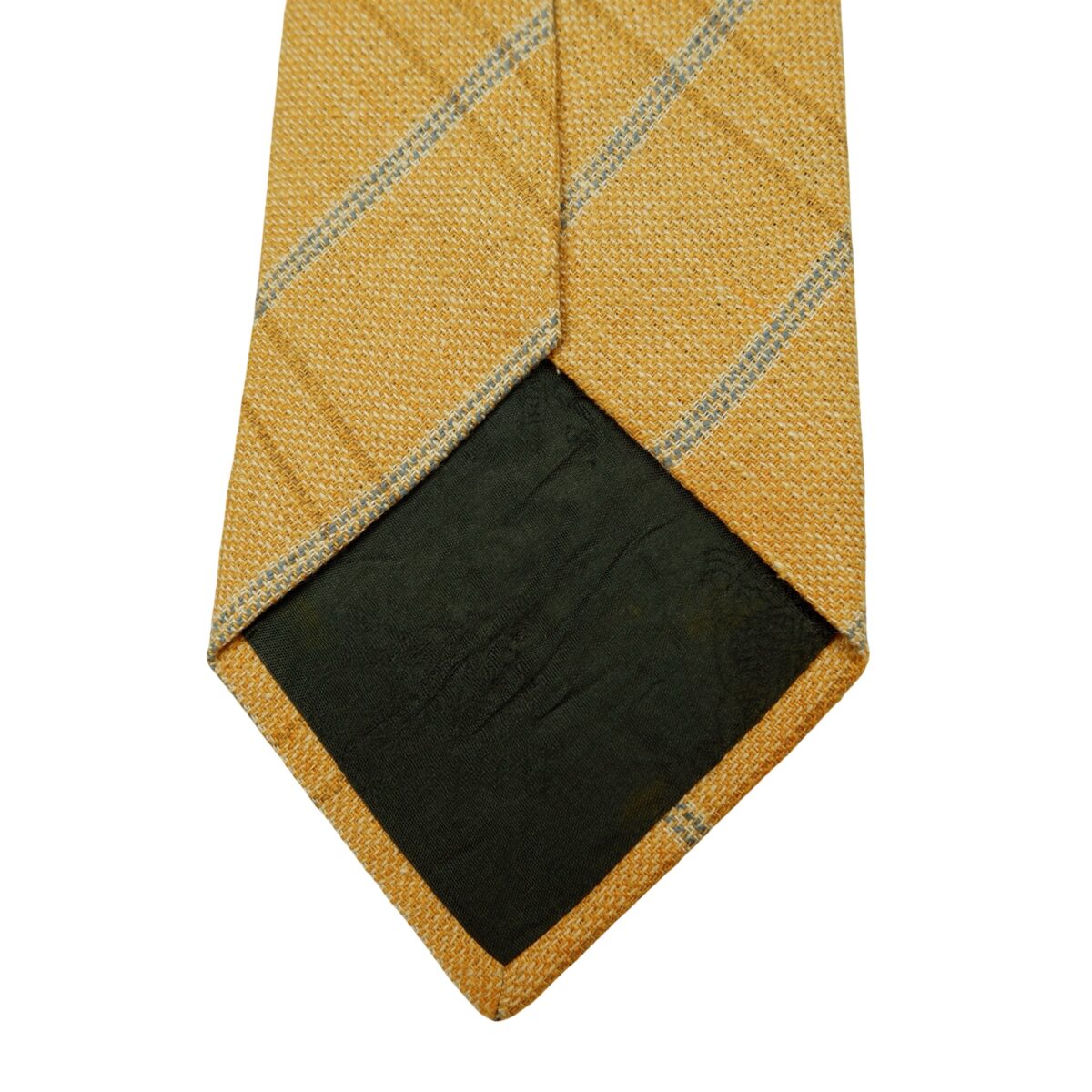 a16600 8 Burberry Tie Silk Linen Brown Check England (US Import Tax Included) มุมที่ 8