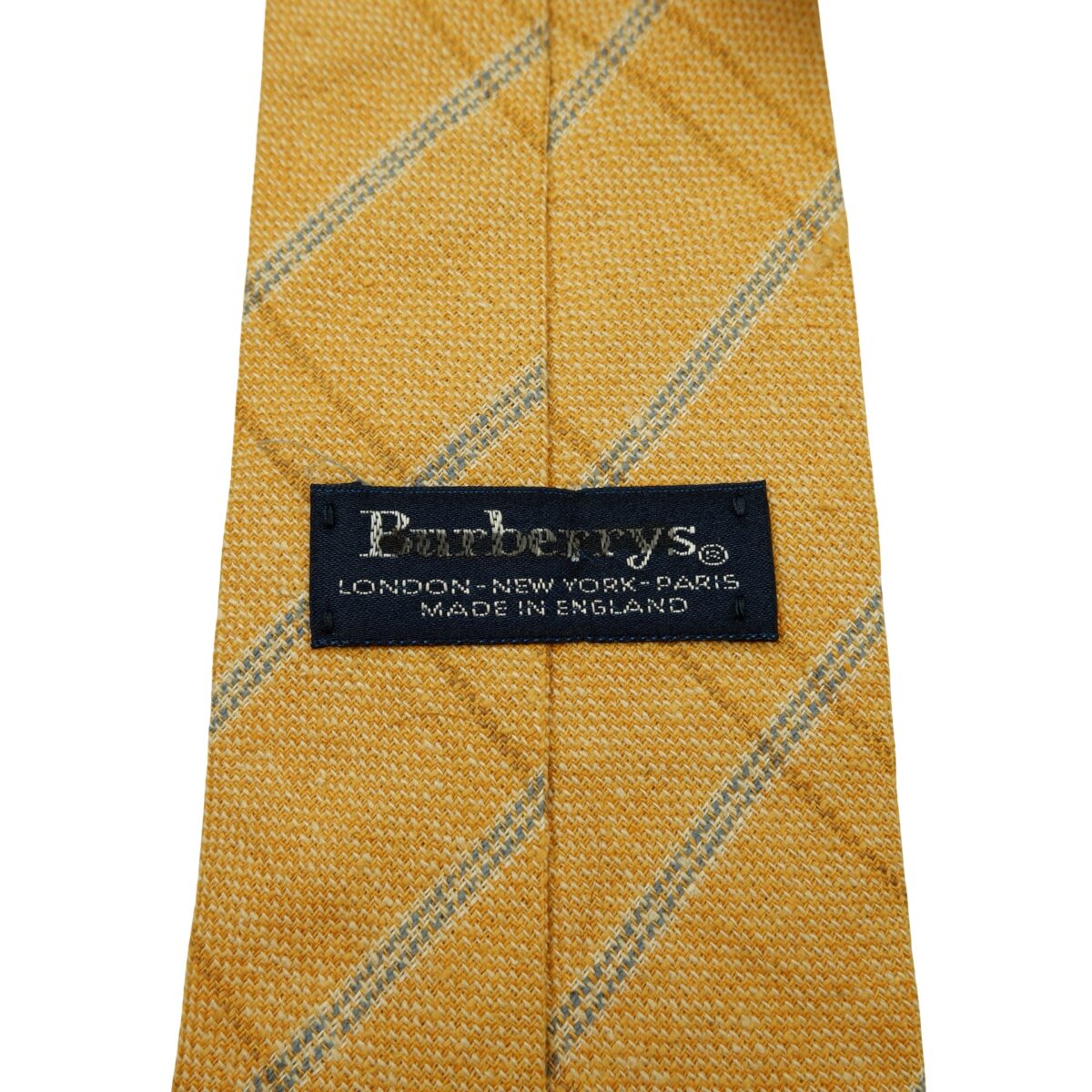 a16600 9 Burberry Tie Silk Linen Brown Check England (US Import Tax Included) มุมที่ 9