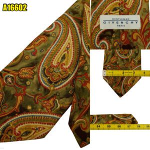 Givenchy Tie Silk Multicolor Abstract Pattern Italy (US Import Tax Included) มุมที่ 1