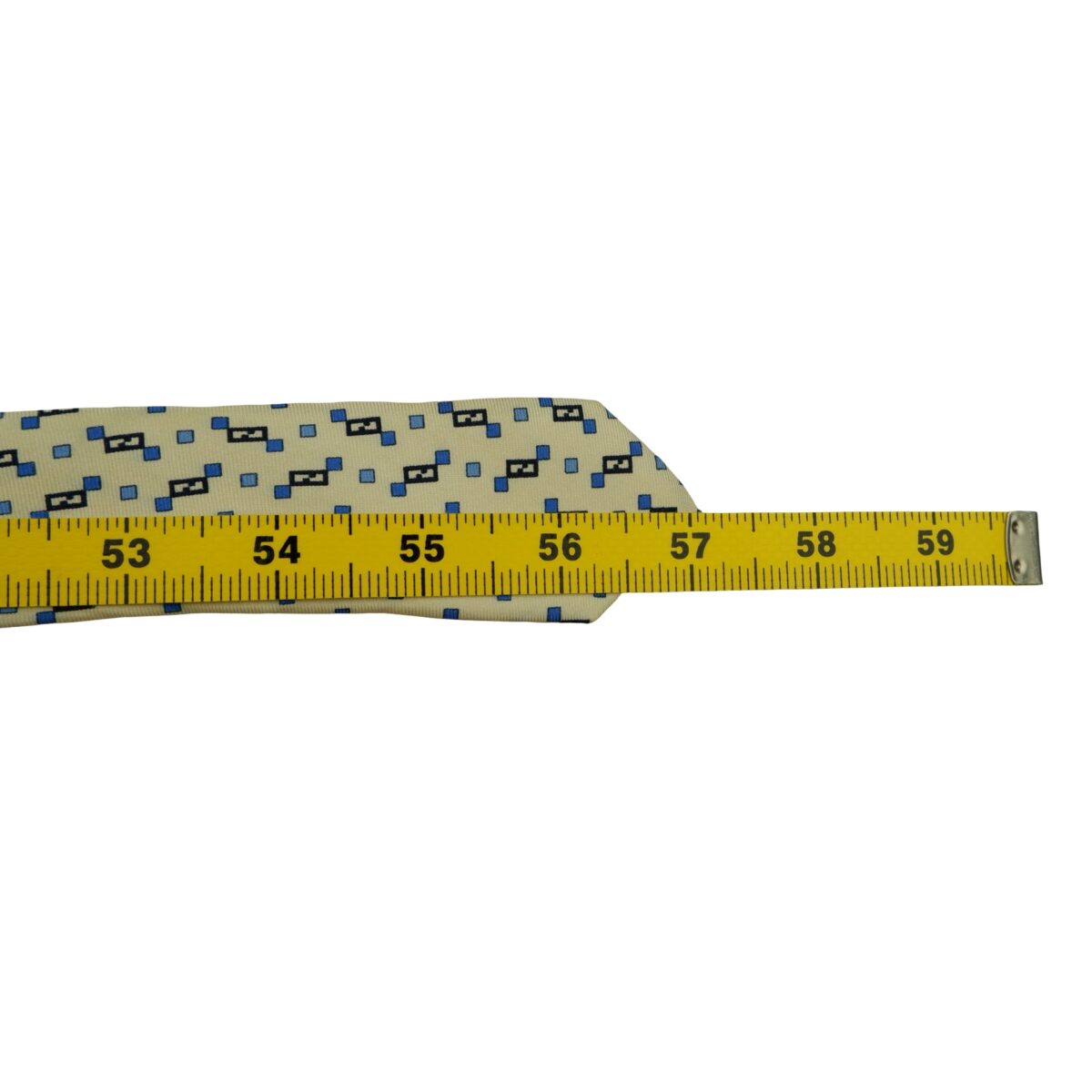 a16607 13 Fendi Tie Silk Beige Zucca Pattern Italy (US Import Tax Included) มุมที่ 13