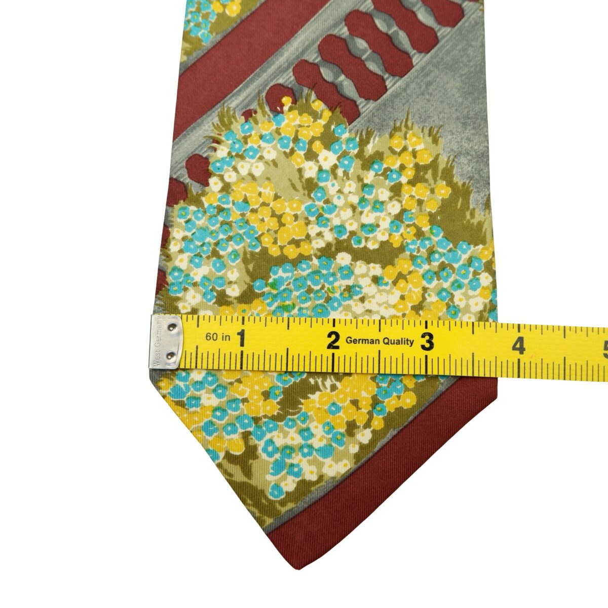 a16610 12 Karl Lagerfeld Tie Silk Maroon Abstract Pattern Italy (US Import Tax Included) มุมที่ 12