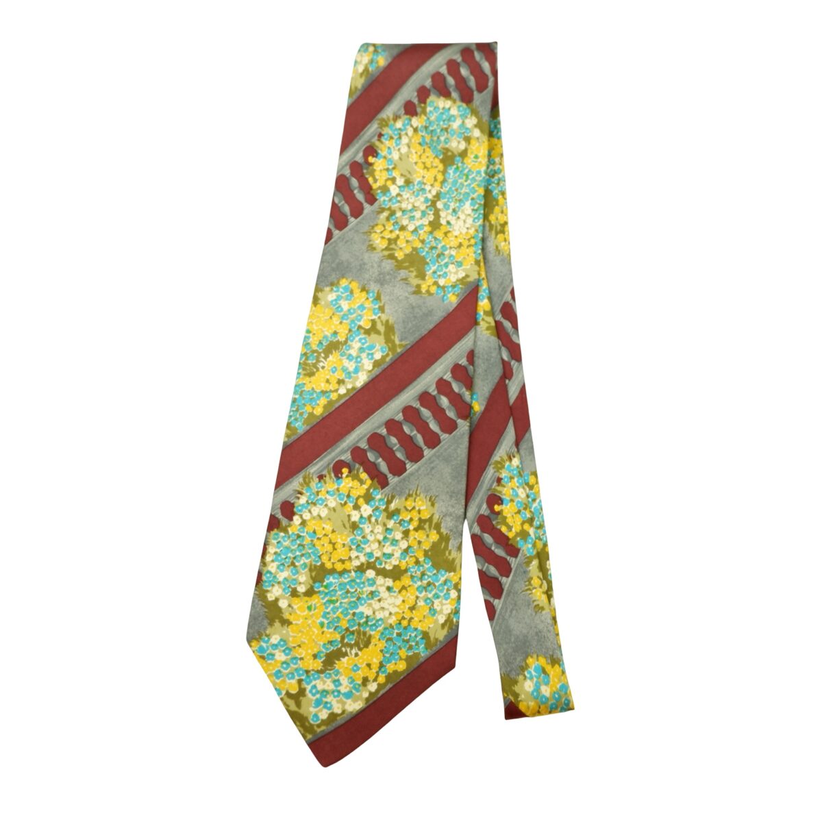 a16610 5 Karl Lagerfeld Tie Silk Maroon Abstract Pattern Italy (US Import Tax Included) มุมที่ 5