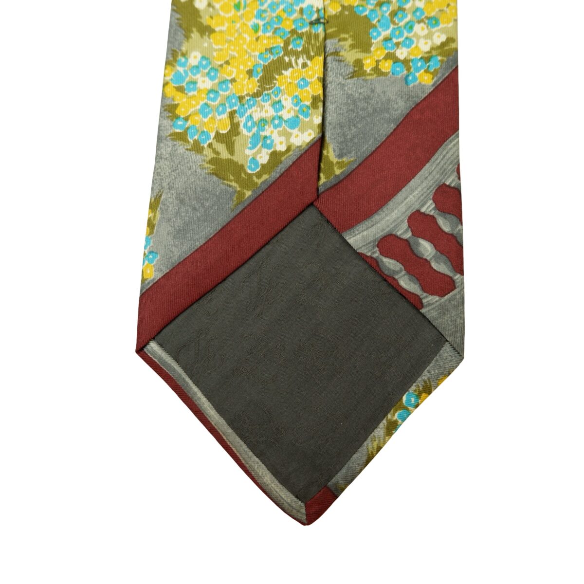 a16610 8 Karl Lagerfeld Tie Silk Maroon Abstract Pattern Italy (US Import Tax Included) มุมที่ 8