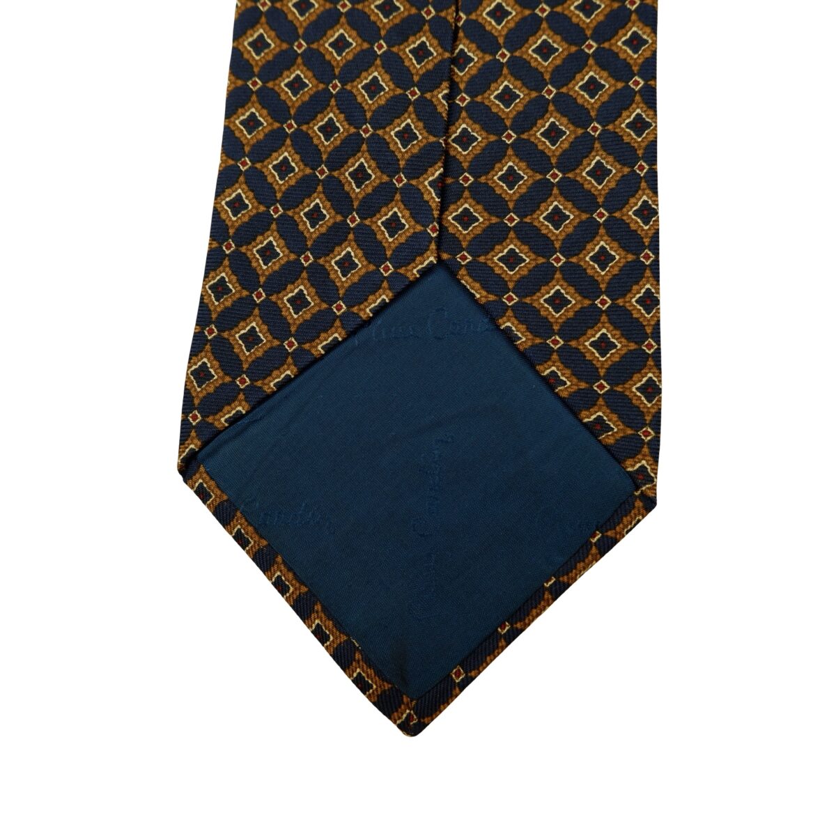 Pierre Cardin Tie Silk Dark Navy Geometric Italy (US Import Tax Included) | mesabb clothing Pierre Cardin Tie Silk Dark Navy Geometric Italy (US Import Tax Included) มุมที่ 8