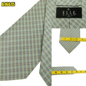 Elle Tie Silk Light Blue Check Japan (US Import Tax Included) มุมที่ 1