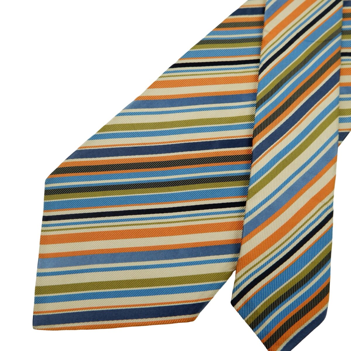 Etro Tie Silk Multicolor Stripe Italy (US Import Tax Included) | mesabb clothing Etro Tie Silk Multicolor Stripe Italy (US Import Tax Included) มุมที่ 2
