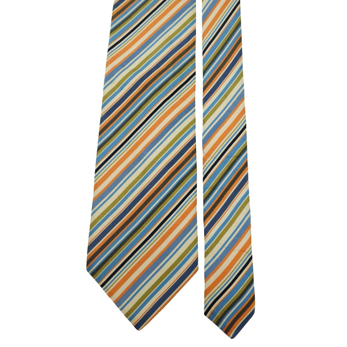 Etro Tie Silk Multicolor Stripe Italy (US Import Tax Included) | mesabb clothing Etro Tie Silk Multicolor Stripe Italy (US Import Tax Included) มุมที่ 3