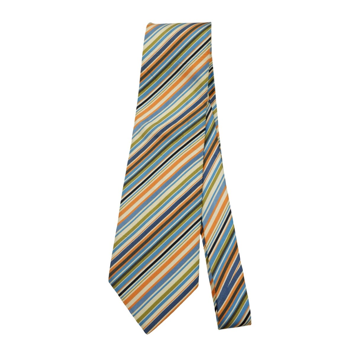 Etro Tie Silk Multicolor Stripe Italy (US Import Tax Included) | mesabb clothing Etro Tie Silk Multicolor Stripe Italy (US Import Tax Included) มุมที่ 5
