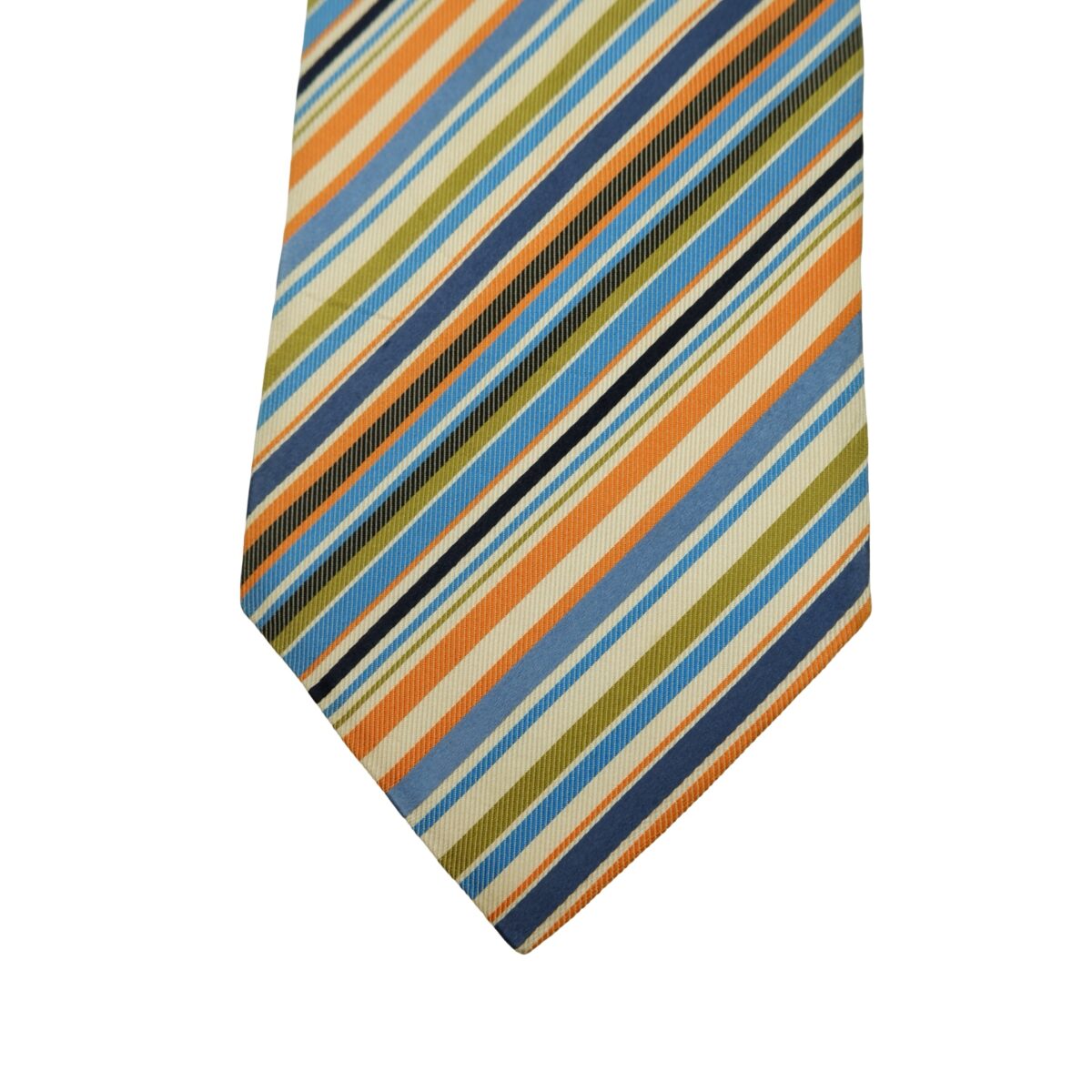 Etro Tie Silk Multicolor Stripe Italy (US Import Tax Included) | mesabb clothing Etro Tie Silk Multicolor Stripe Italy (US Import Tax Included) มุมที่ 6