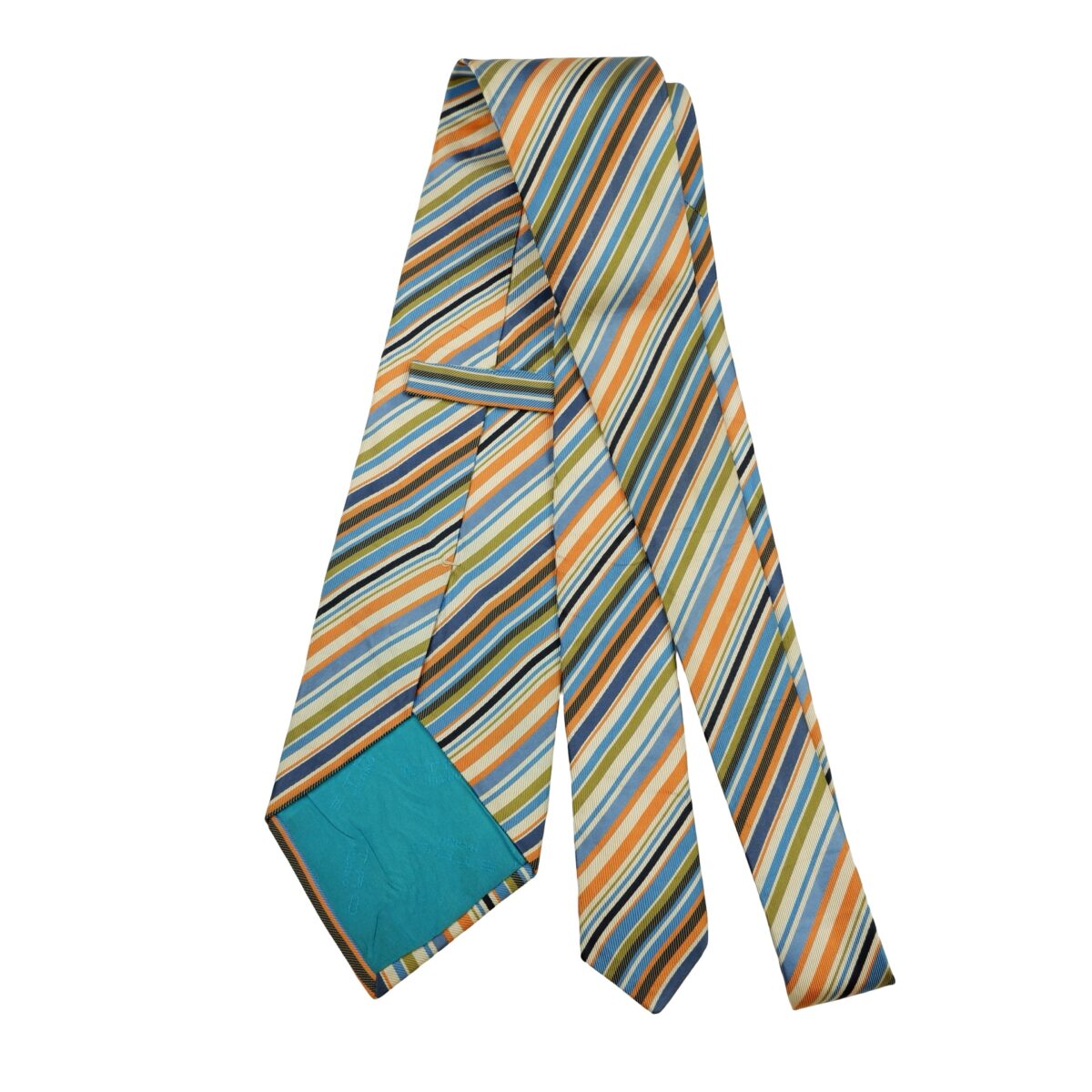 Etro Tie Silk Multicolor Stripe Italy (US Import Tax Included) | mesabb clothing Etro Tie Silk Multicolor Stripe Italy (US Import Tax Included) มุมที่ 7