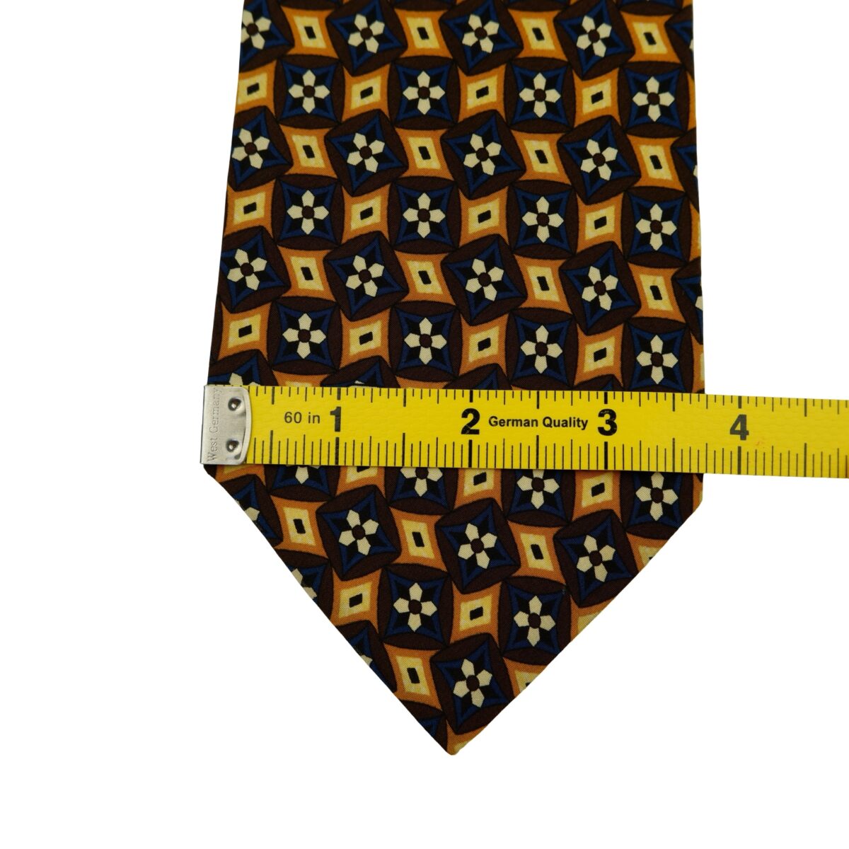 Valentino Tie Silk Brown Geometric Italy (US Import Tax Included) | mesabb clothing Valentino Tie Silk Brown Geometric Italy (US Import Tax Included) มุมที่ 13