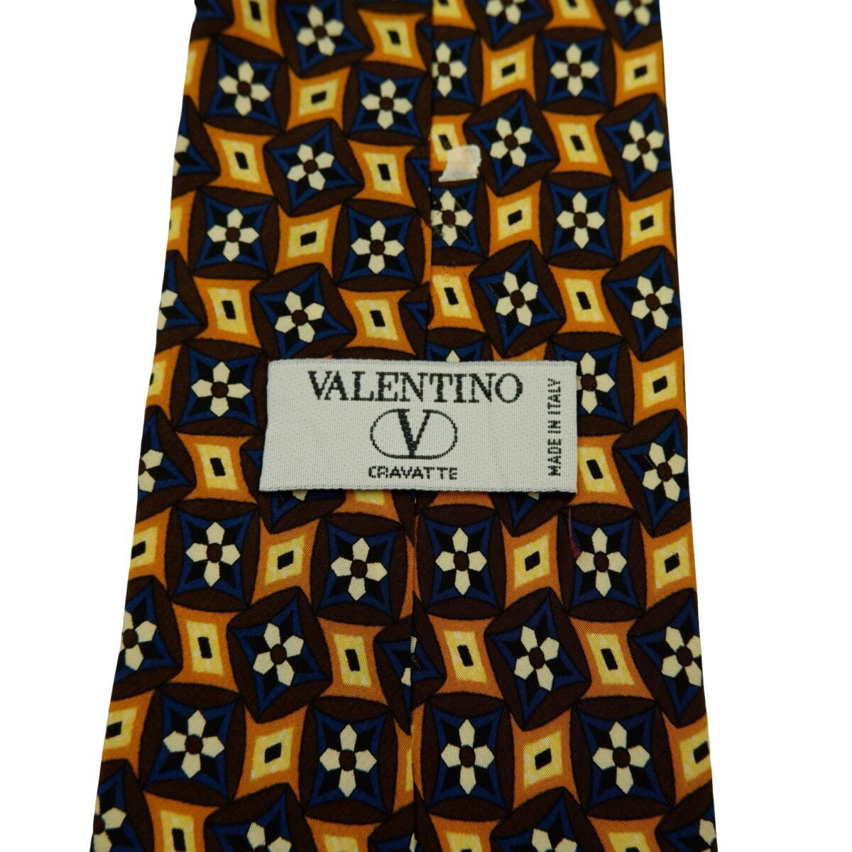 Valentino Tie Silk Brown Geometric Italy (US Import Tax Included) | mesabb clothing Valentino Tie Silk Brown Geometric Italy (US Import Tax Included) มุมที่ 9