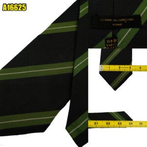 Comme Des Garcons Tie Silk Black Stripe Japan (US Import Tax Included) มุมที่ 1