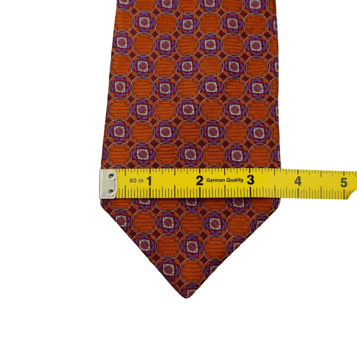 a16626 12 Canali Tie Silk Brown Geometric Italy (US Import Tax Included) มุมที่ 12