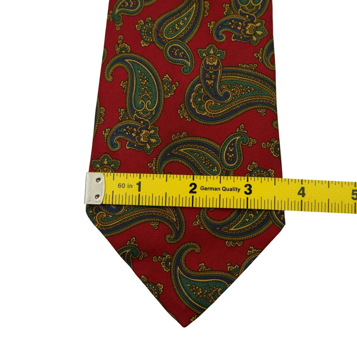 a16627 13 Burberry Tie Silk Maroon Paisley Patttern England (US Import Tax Included) มุมที่ 13