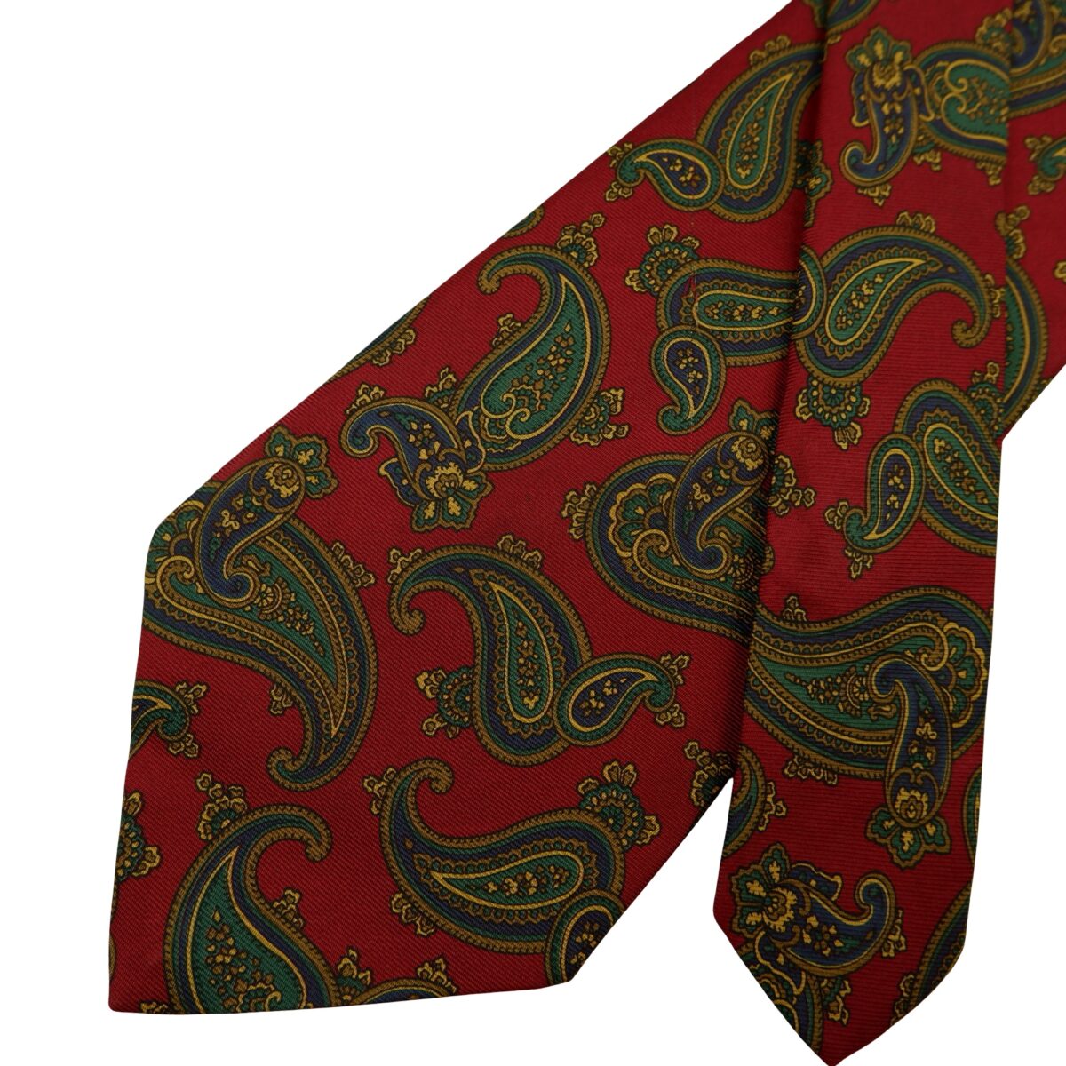 a16627 2 Burberry Tie Silk Maroon Paisley Patttern England (US Import Tax Included) มุมที่ 2