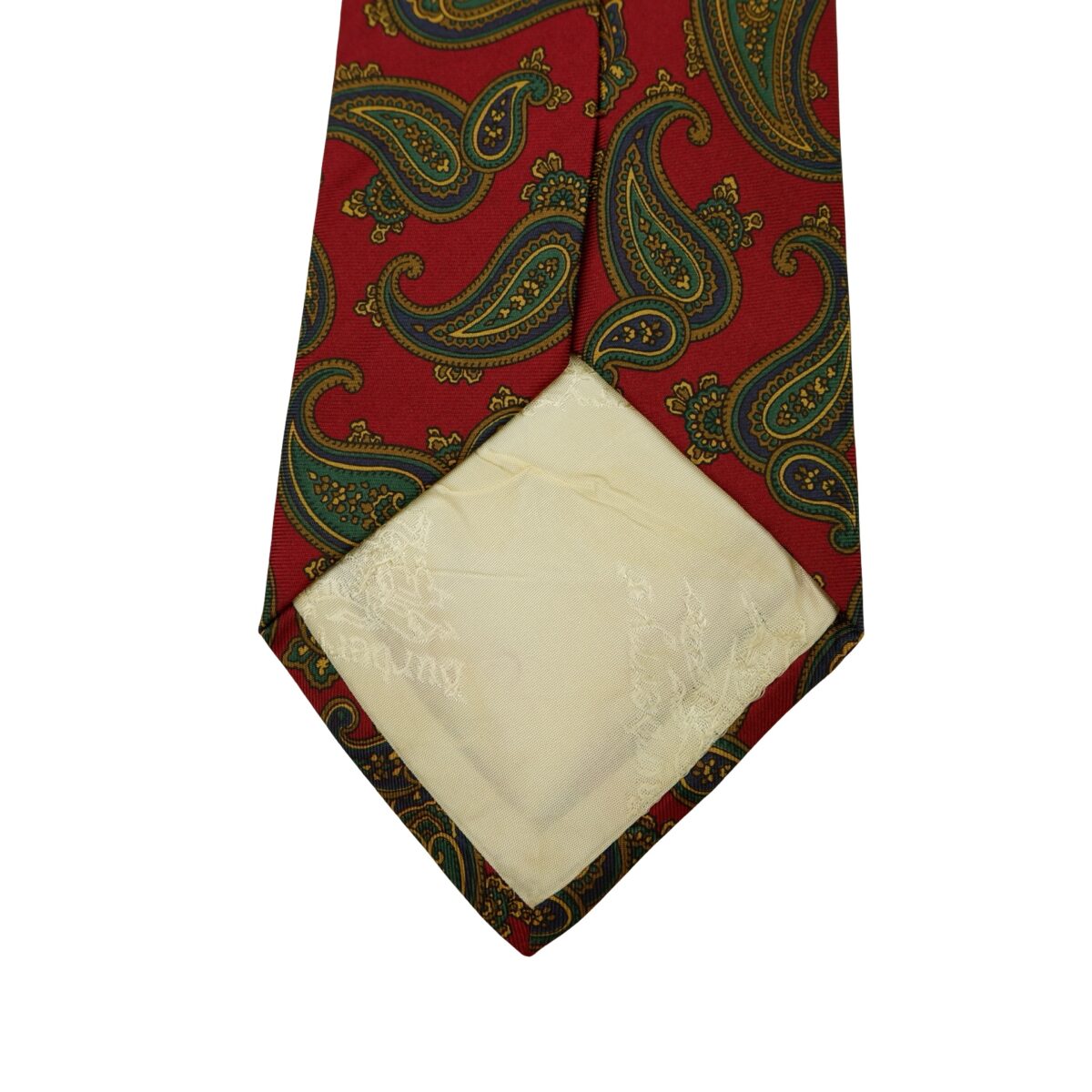 a16627 8 Burberry Tie Silk Maroon Paisley Patttern England (US Import Tax Included) มุมที่ 8