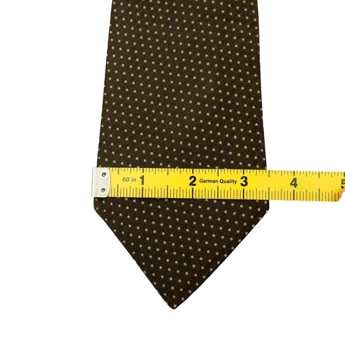 a16628 12 Armani Collezioni Tie Silk Brown Dot Pattern Italy (US Import Tax Included) มุมที่ 12