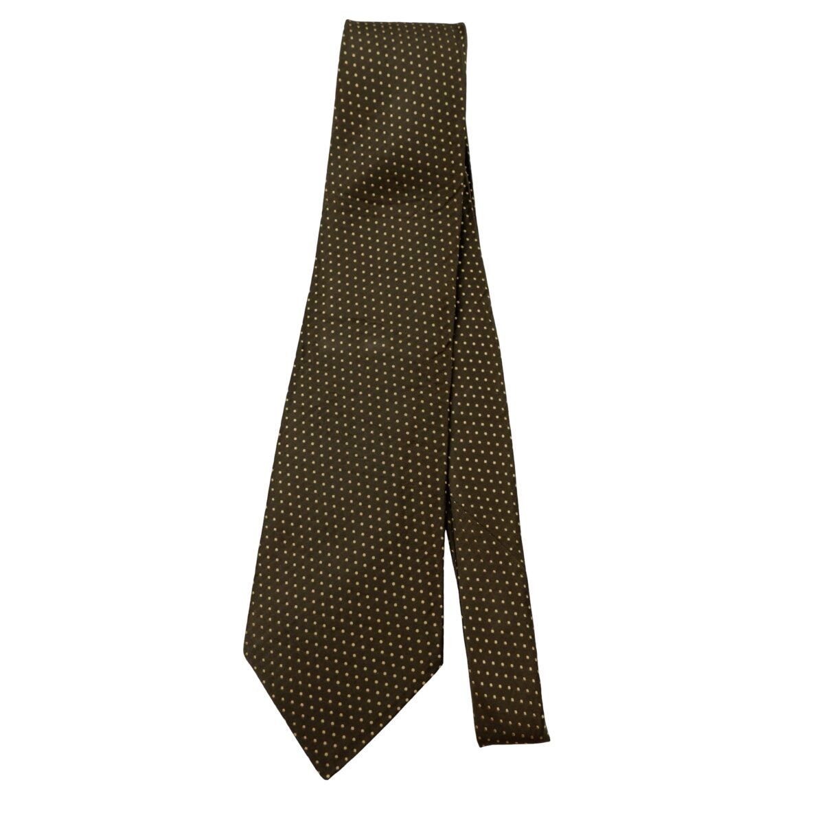 a16628 5 Armani Collezioni Tie Silk Brown Dot Pattern Italy (US Import Tax Included) มุมที่ 5