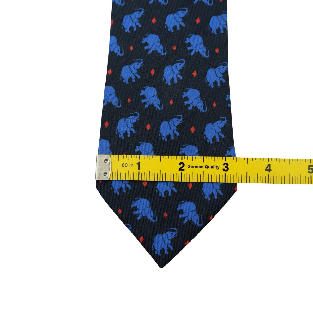 a16631 12 Etro Tie Silk Black Blue Animal Pattern Italy (US Import Tax Included) มุมที่ 12