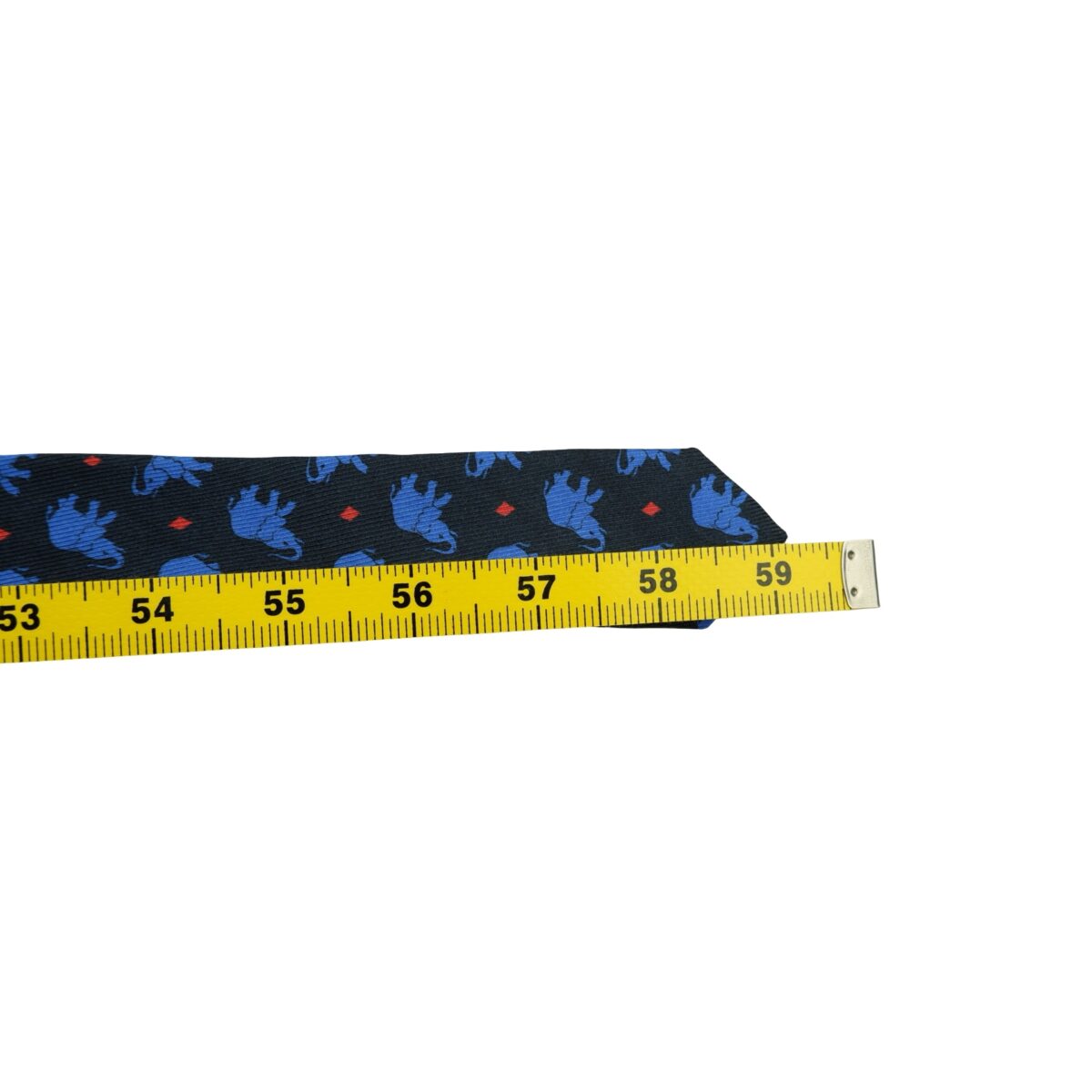 a16631 13 Etro Tie Silk Black Blue Animal Pattern Italy (US Import Tax Included) มุมที่ 13