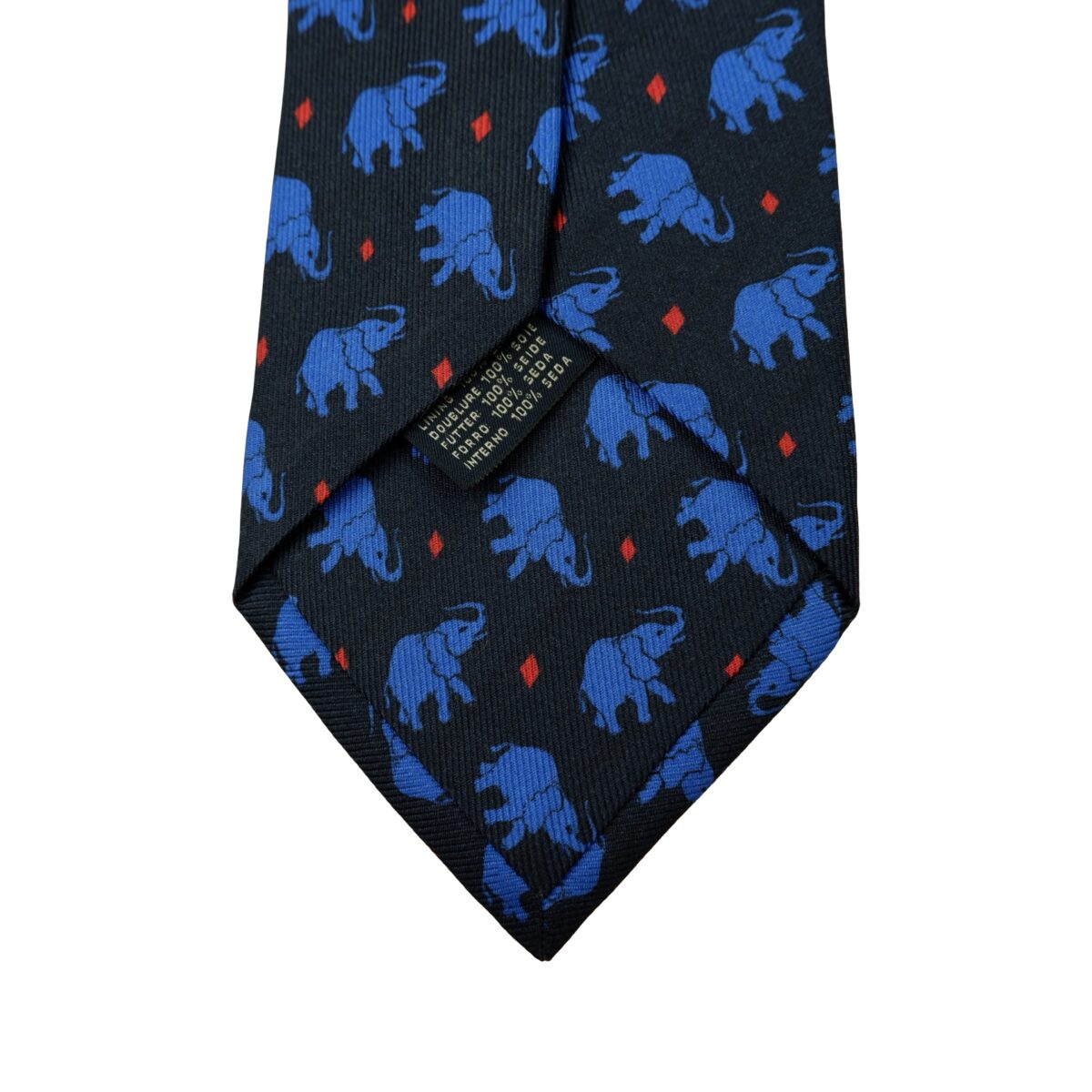 a16631 8 Etro Tie Silk Black Blue Animal Pattern Italy (US Import Tax Included) มุมที่ 8