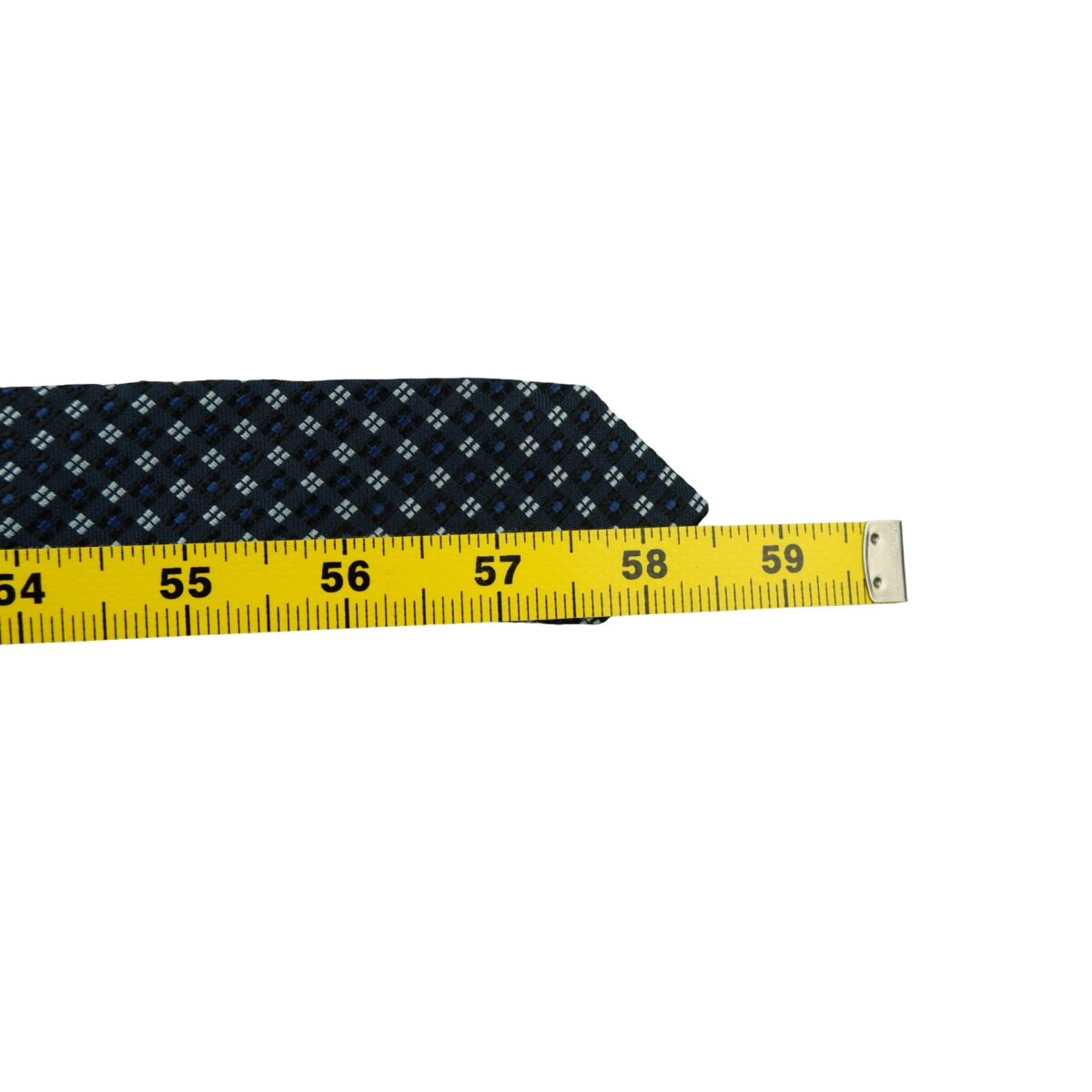 a16634 13 Hugo Boss Tie Silk Navy Geometric Italy (US Import Tax Included) มุมที่ 13