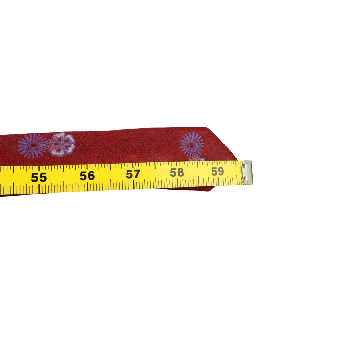 a16635 13 Kenzo Tie Silk Crimson Floral Pattern Italy (US Import Tax Included) มุมที่ 13