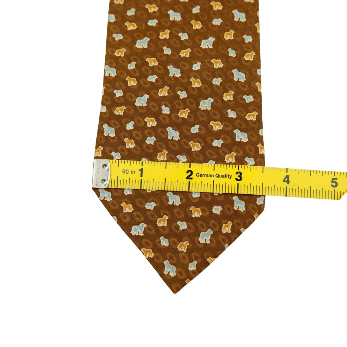 a16636 13 Givenchy Tie Silk Brown Animal Pattern Italy (US Import Tax Included) มุมที่ 13