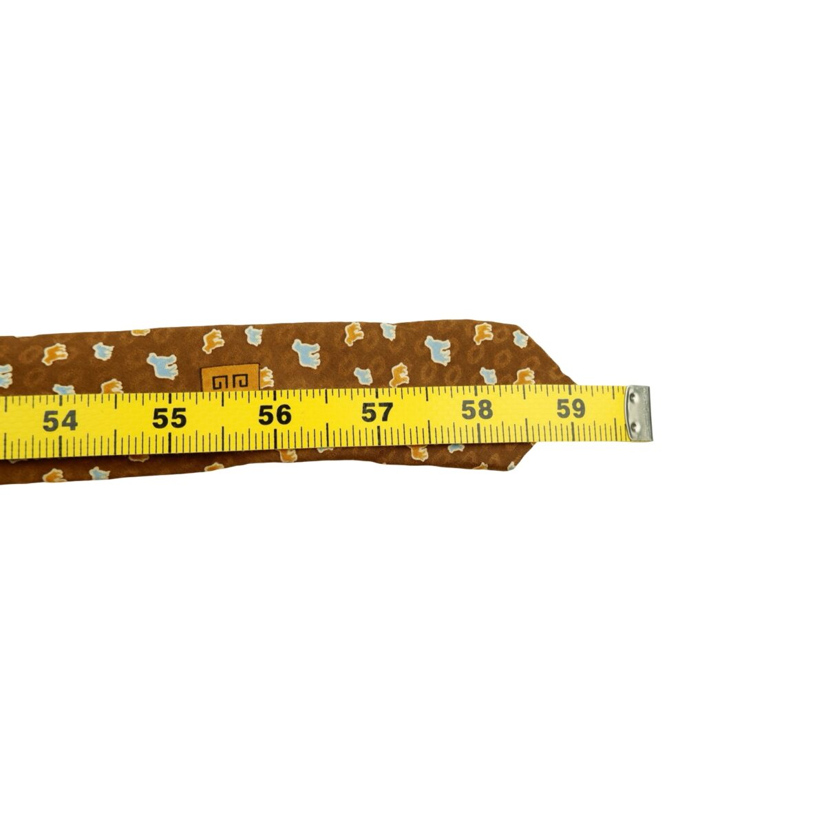 a16636 14 Givenchy Tie Silk Brown Animal Pattern Italy (US Import Tax Included) มุมที่ 14