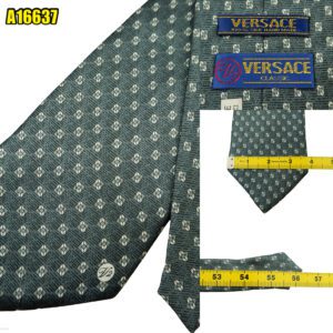 Unbrand Tie Silk Gray Geometric  (US Import Tax Included) มุมที่ 1