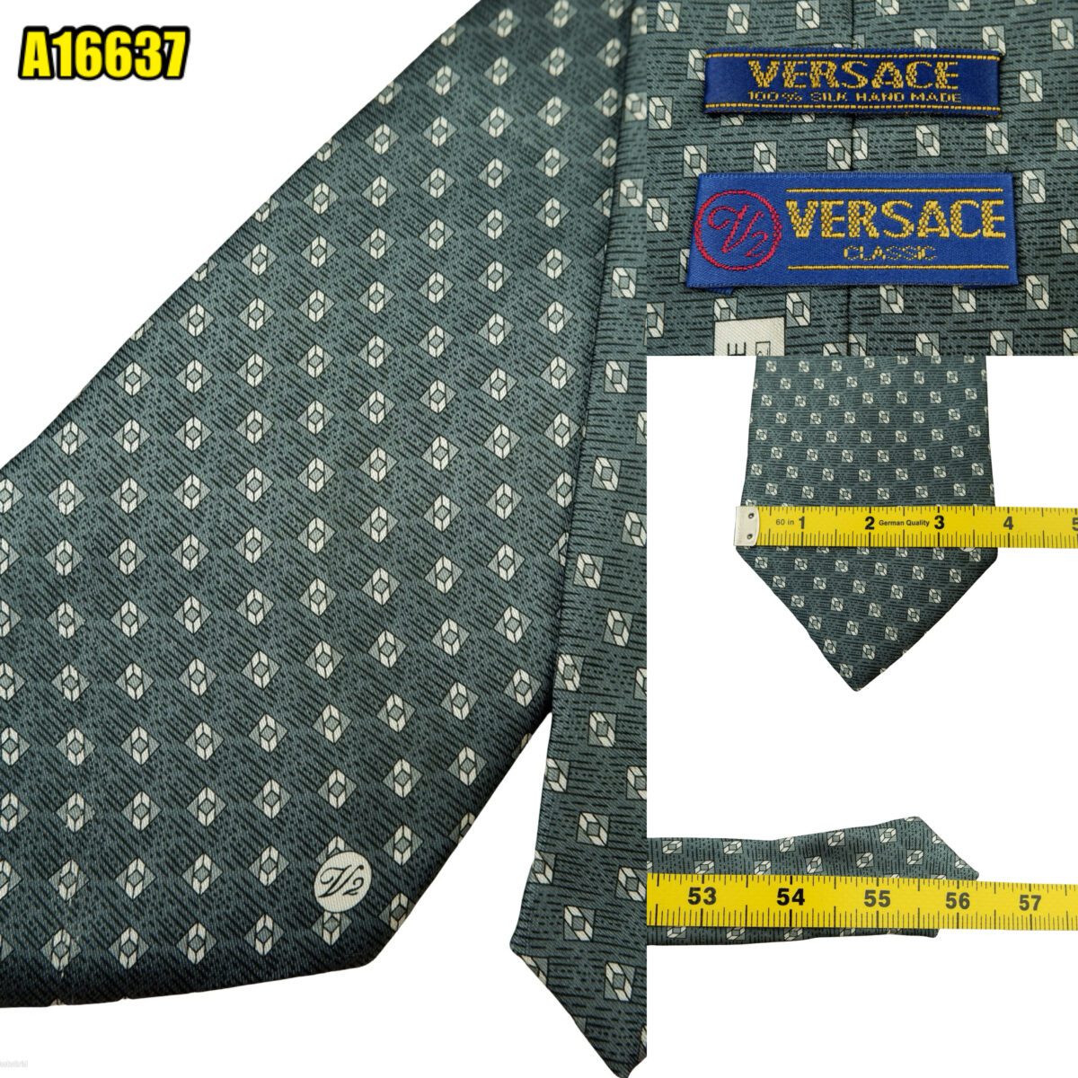 created by photogrid Unbrand Tie Silk Gray Geometric (US Import Tax Included) มุมที่ 1