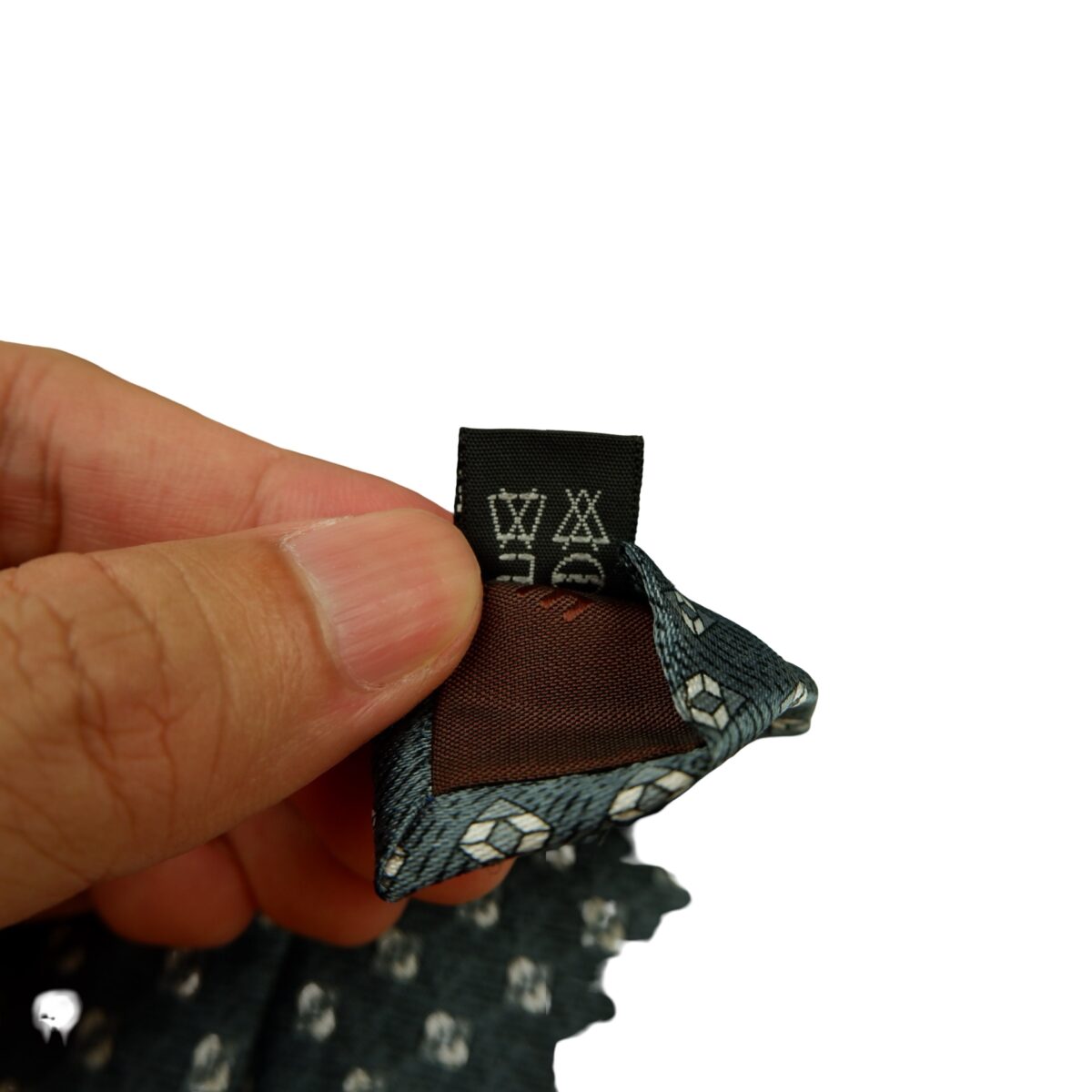 a16637 11 Unbrand Tie Silk Gray Geometric (US Import Tax Included) มุมที่ 11