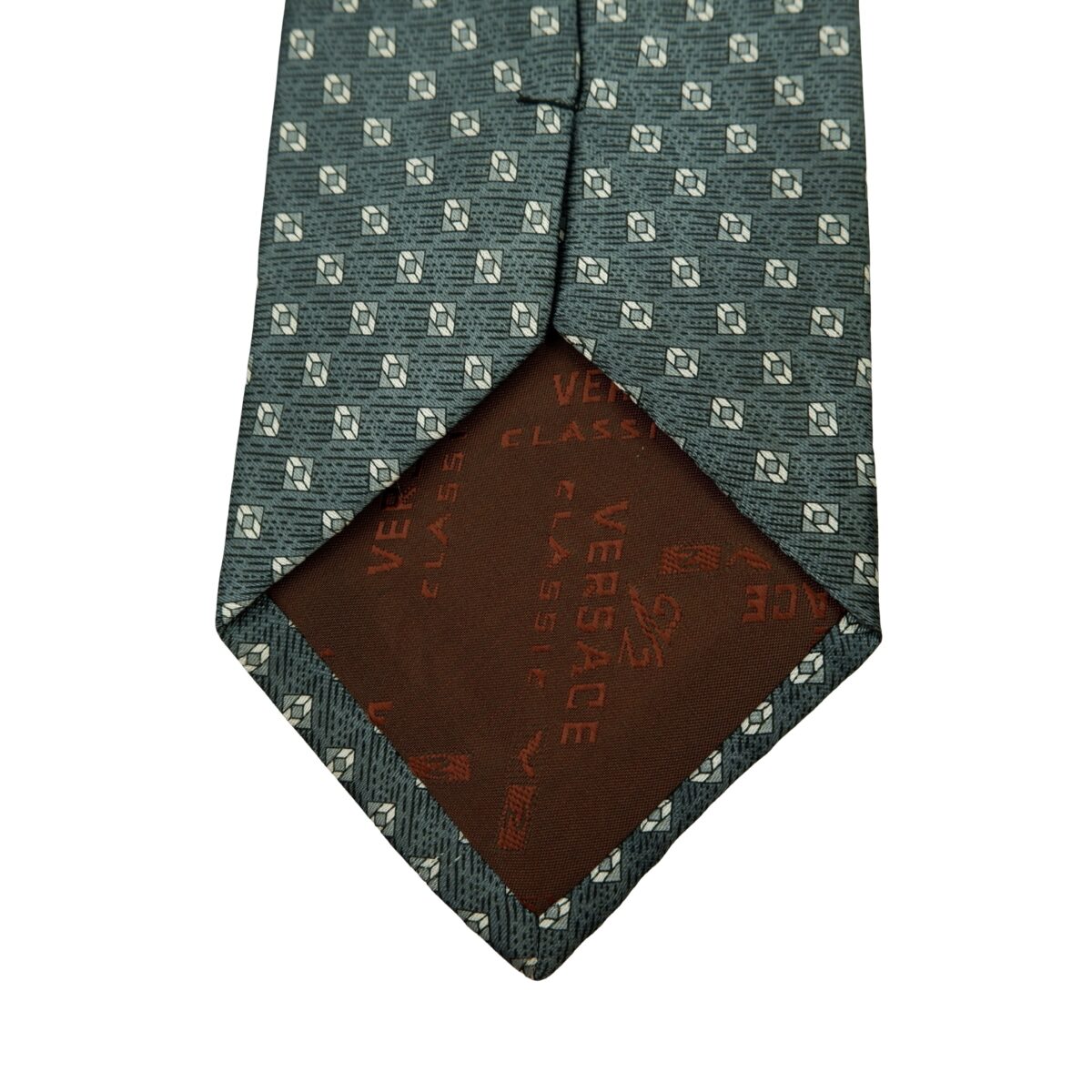 a16637 8 Unbrand Tie Silk Gray Geometric (US Import Tax Included) มุมที่ 8