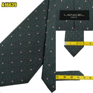Lancel Tie Silk Gray Dot Pattern Japan (US Import Tax Included) มุมที่ 1