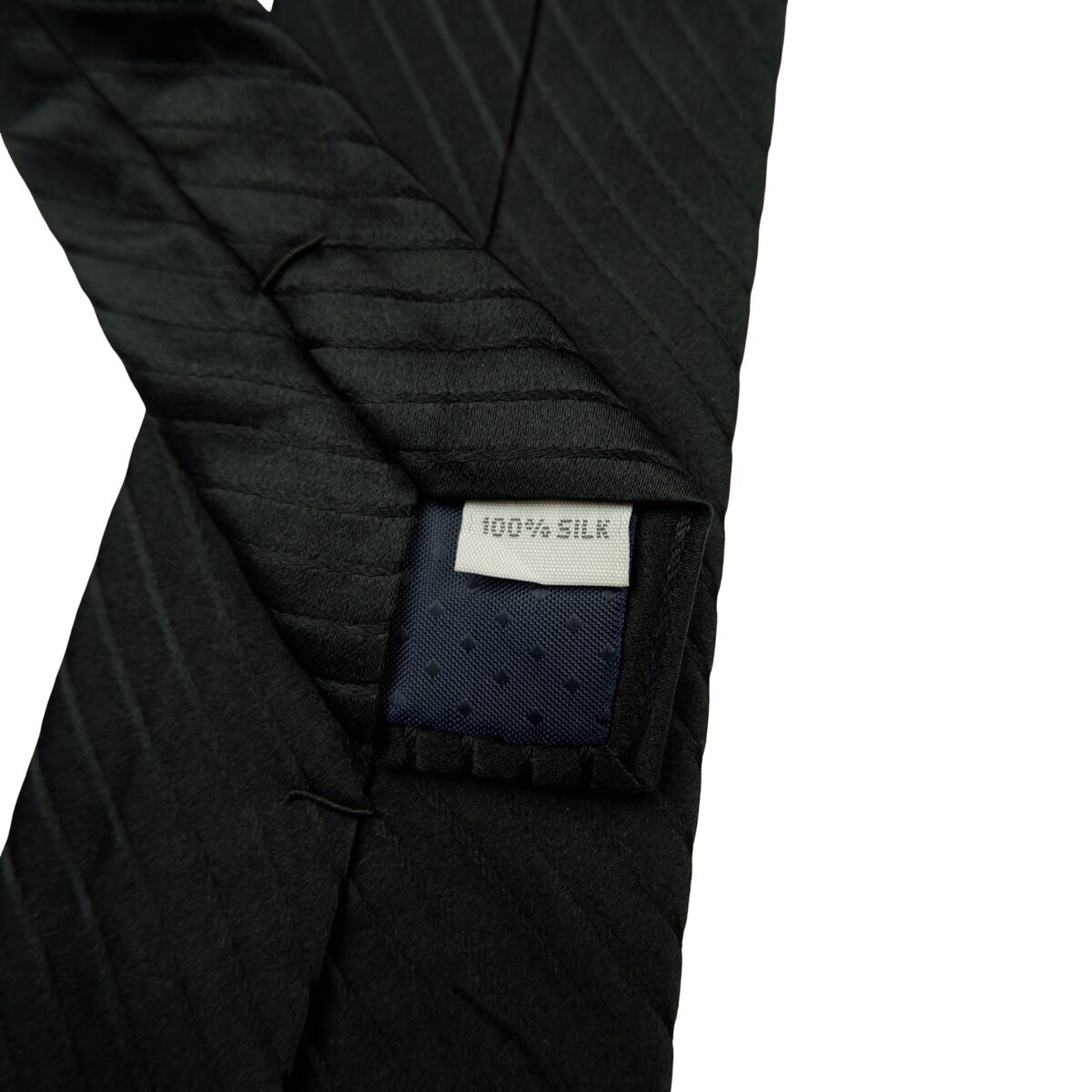 a16640 10 Pierre Cardin Tie Silk Black Stripe China (US Import Tax Included) มุมที่ 10