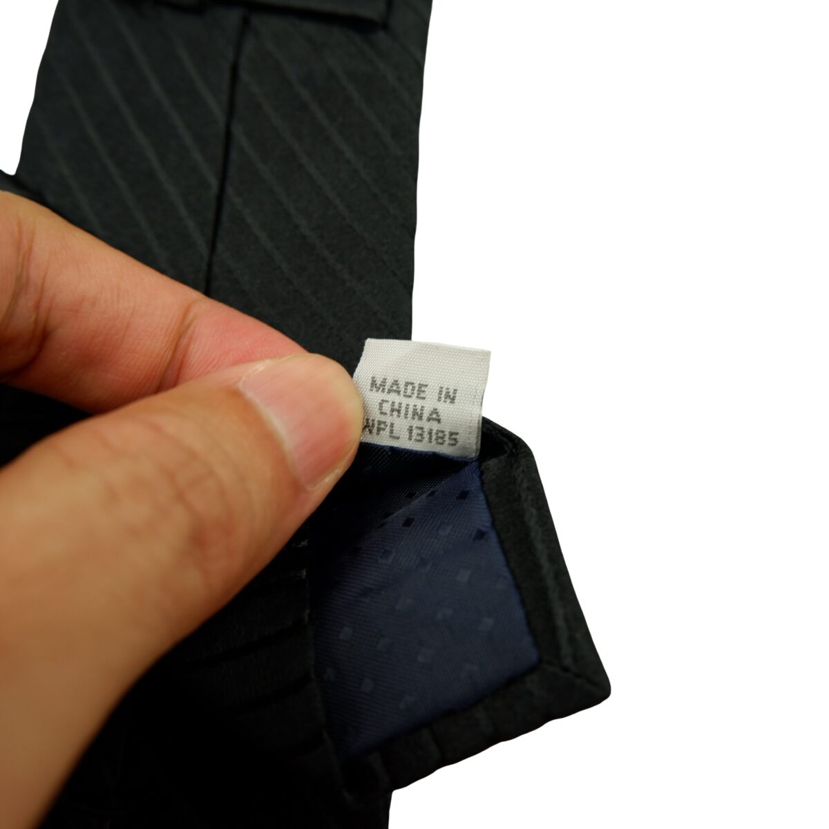a16640 11 Pierre Cardin Tie Silk Black Stripe China (US Import Tax Included) มุมที่ 11