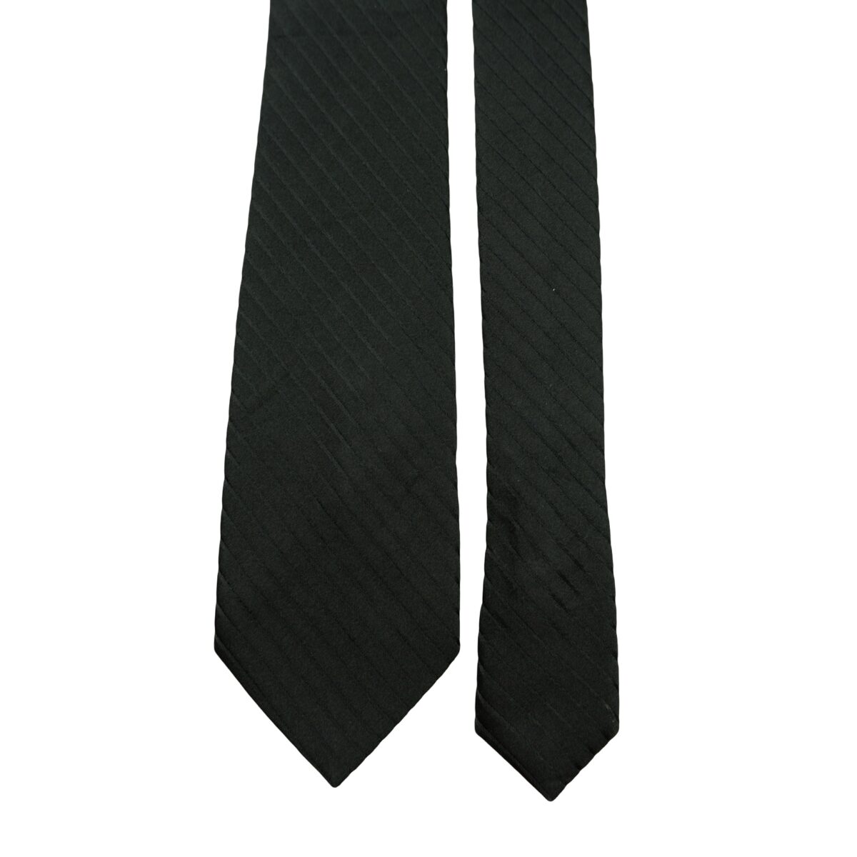 a16640 3 Pierre Cardin Tie Silk Black Stripe China (US Import Tax Included) มุมที่ 3
