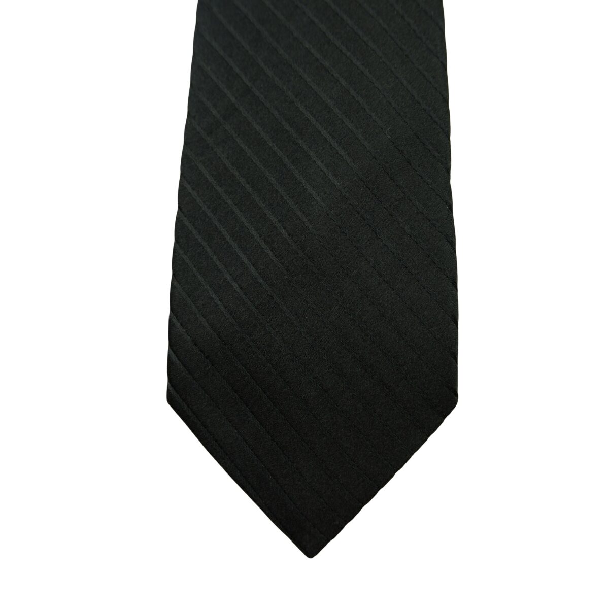 a16640 6 Pierre Cardin Tie Silk Black Stripe China (US Import Tax Included) มุมที่ 6