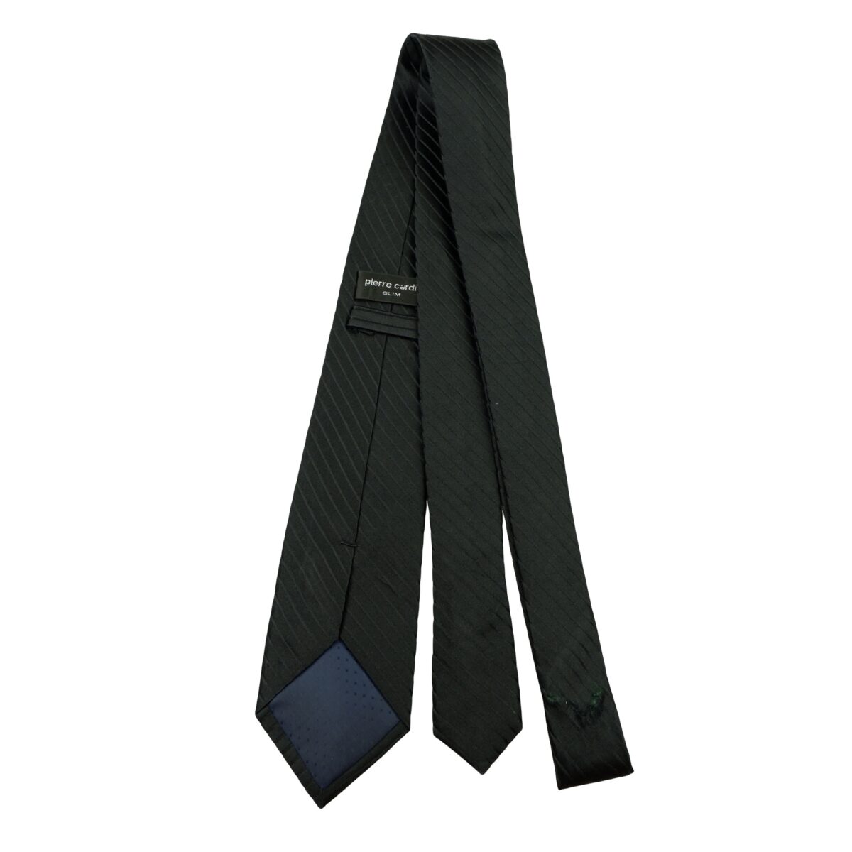 a16640 7 Pierre Cardin Tie Silk Black Stripe China (US Import Tax Included) มุมที่ 7