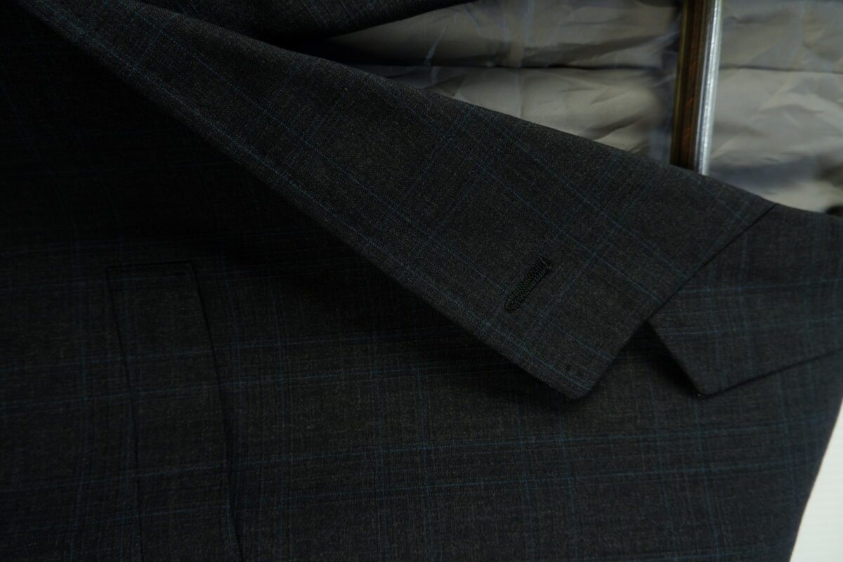 Used VBC Suit Chest 43 Wool Black Dark Grey Charcoal Windowpane Japan (US Import Tax Included) | mesabb clothing a15036 8.jpeg