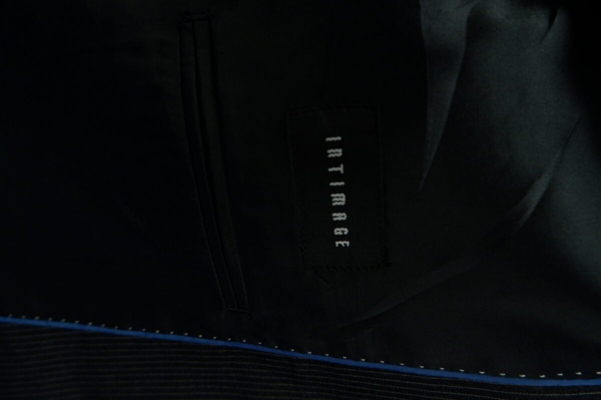 Used Reda Suit Chest 44 Wool Black Stripe Japan (US Import Tax Included) | mesabb clothing a15046 8.jpeg