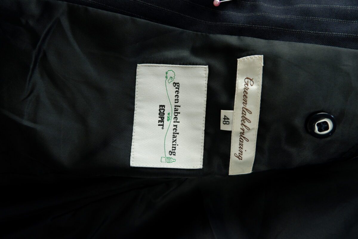 Used Green Label Relaxing Suit Chest 40 Wool PET Black Japan (US Import Tax Included) | mesabb clothing a15058 5.jpeg