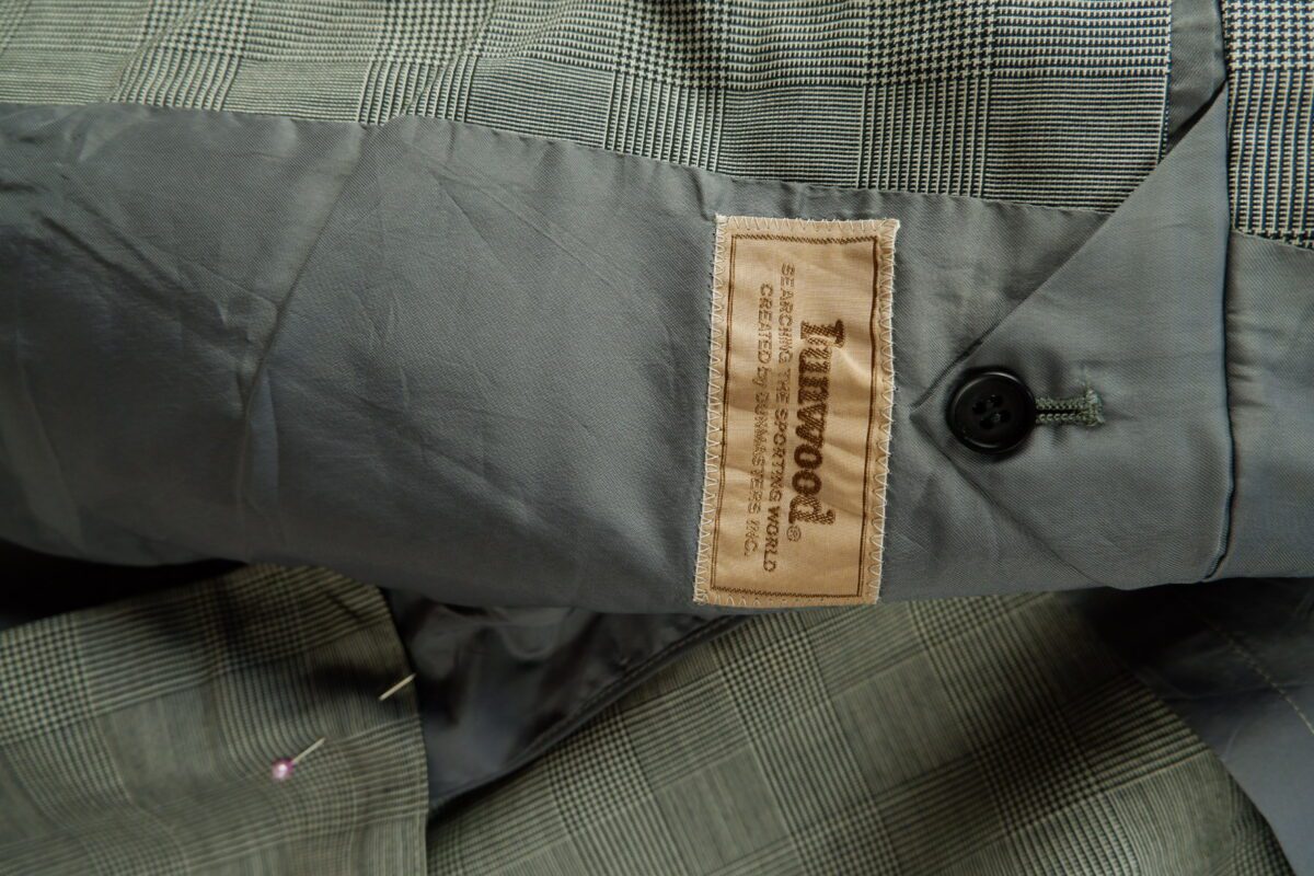 Used Suit Chest 39 PET Wool Grey Glen Check Japan (US Import Tax Included) | mesabb clothing a15080 5.jpeg