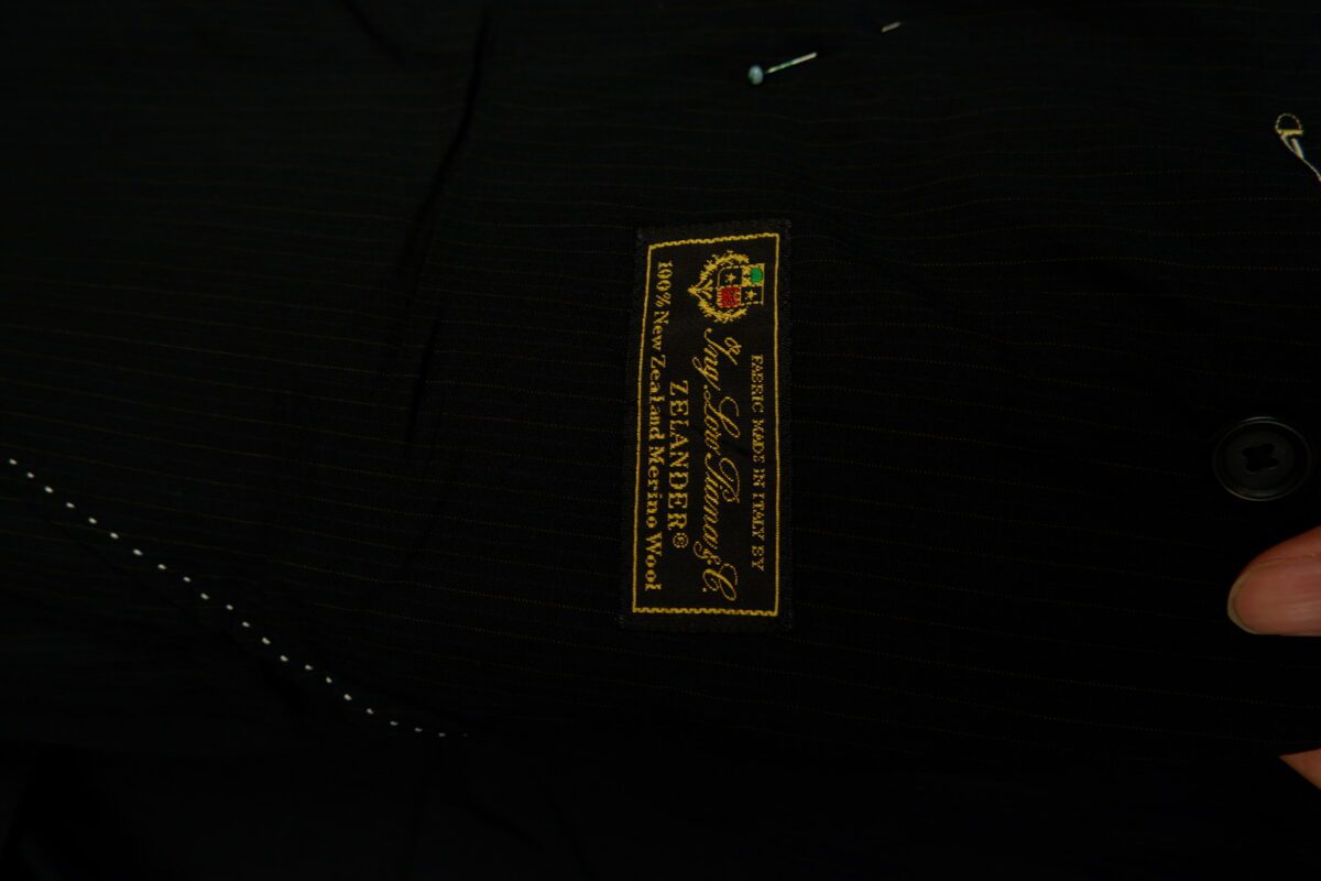 Used Loro Piana Suit Chest 41 Wool Black Stripe Japan (US Import Tax Included) | mesabb clothing a15147 5.jpeg