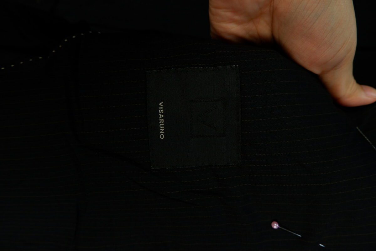 Used Loro Piana Suit Chest 41 Wool Black Stripe Japan (US Import Tax Included) | mesabb clothing a15147 6.jpeg