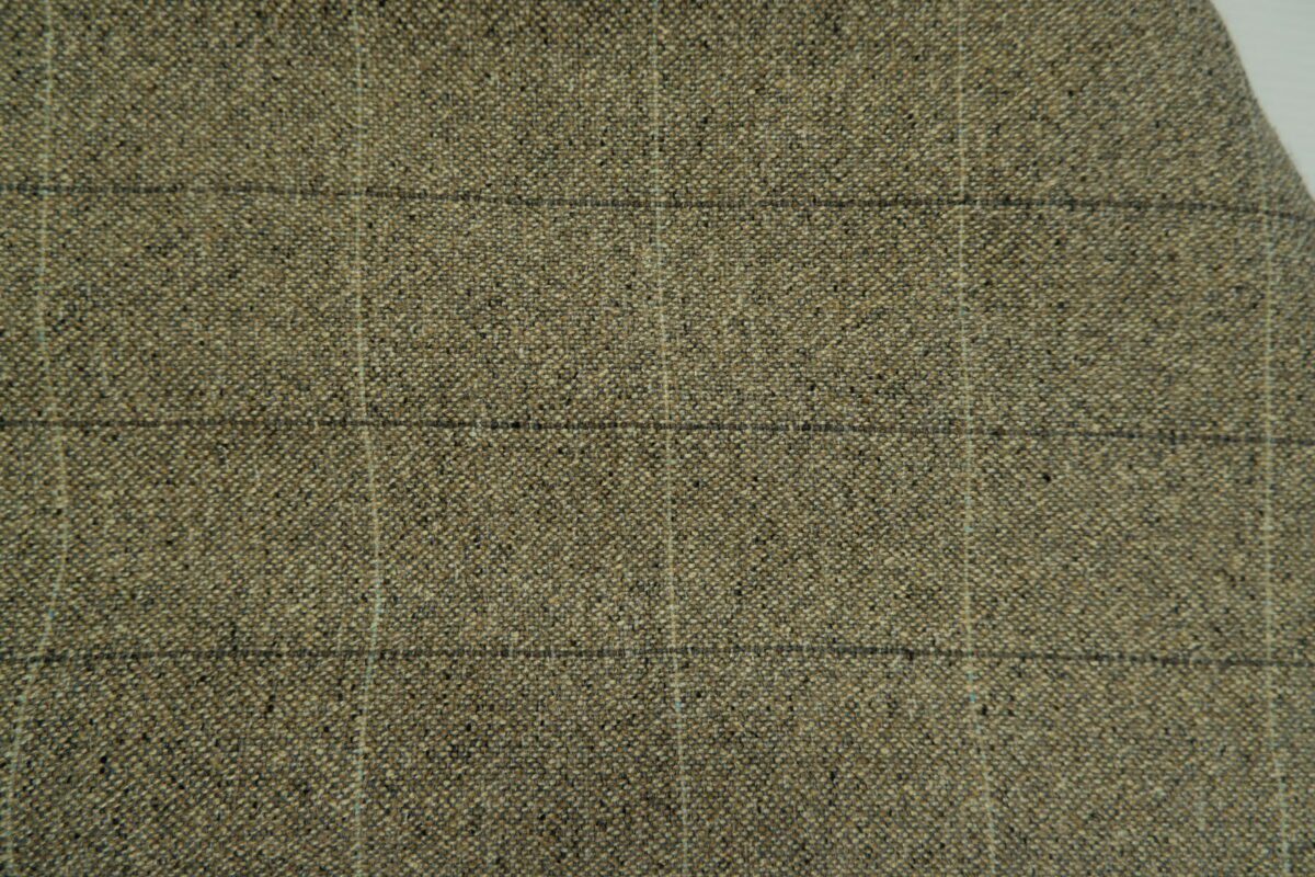 Used Suit Chest 44 Wool Silk Alpaca Beige Windowpane Japan (US Import Tax Included) | mesabb clothing a15148 7.jpeg