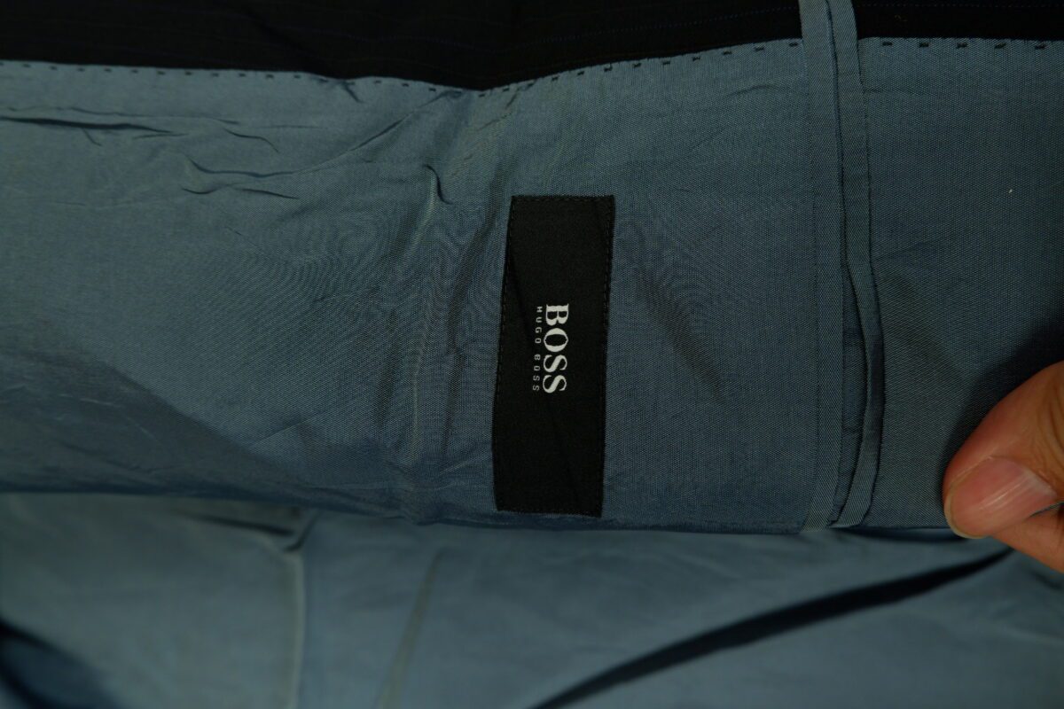 Used Hugo Boss Suit Chest 44 Wool Black Stripe Slovenia (US Import Tax Included) | mesabb clothing a15195 5.jpeg