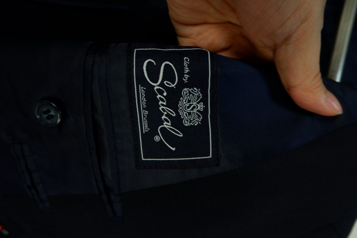 Used Scabal Suit Chest 43 Wool Black England (US Import Tax Included) | mesabb clothing a15224 5.jpeg