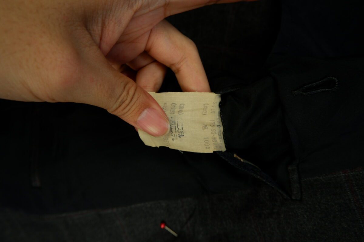 Used Suit Chest 44 Wool Black Dark Grey Charcoal Windowpane Japan (US Import Tax Included) | mesabb clothing a15226 5.jpeg